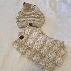 CC beanie and infinity scarf set